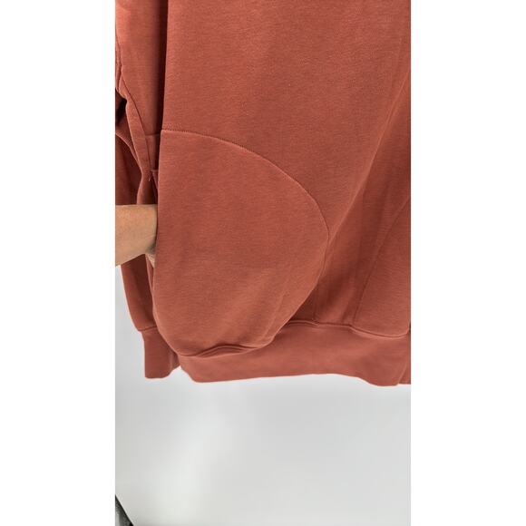 5.11 tactical WREN OVERSIZED FLEECE burnt orange size M mock-neck casual top - Picture 3 of 7